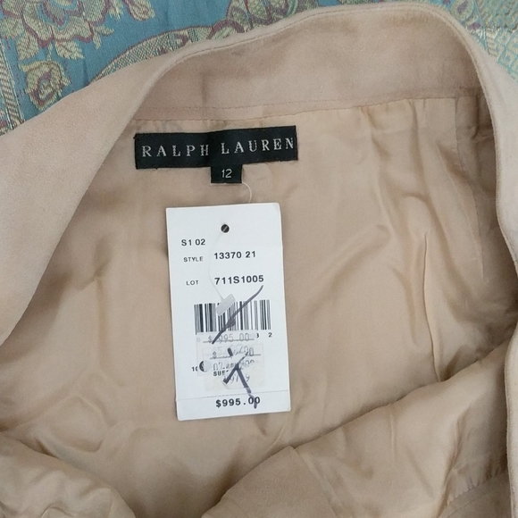 Ralph Lauren suede leather skirt size 12 NWT - Picture 6 of 8